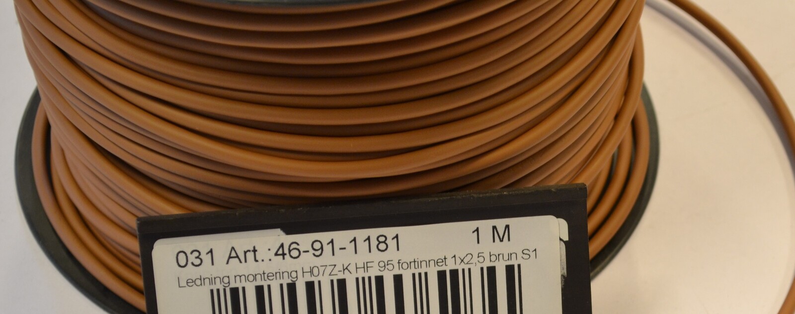 Cable H07Z-K HF 95 1x2,5 brown S100